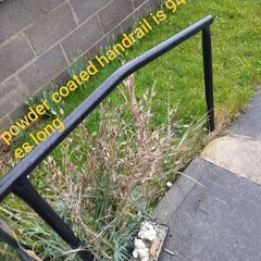 Power coated outside support handrails