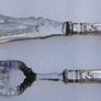 Antique Large Ornate Silver plate Fish server set McDowell's of Dublin Floral etched with original box Image 5