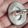 Vintage ring with mother-of-pearl coral cabochon. Image 7