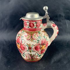 Vintage Art Pottery Hand Painted Pitcher