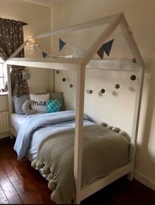 Bespoke handmade kids house bed