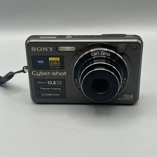 Sony DSC-W300 13.6MP Digital Camera Titanium - Full Kit