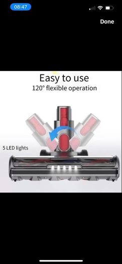Newest Direct Drive Cleaning Head Compatible with Dyson V7 V8 V10 V11 V15 Vacuum Cleaner For Short Pile Carpets