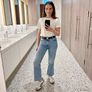 Cropped Flare Jeans Bershka Image 3