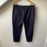 Hobbs Navy Cropped Cotton  Trousers Image 4