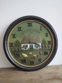 Country Corner Wooden Clock