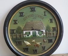 Country Corner Wooden Clock