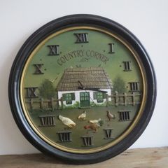 Country Corner Wooden Clock