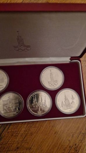 silver olimpics rubles 4oz pure silver 6 1ruble copper nickel