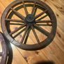 2 antique 20in spoke  wheels with metal rims Image 3