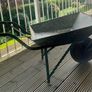 Vintage 1950s Zinc and wrought iron gardeners wheel barrow Image 7