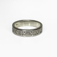 Gents Sterling Silver Roman Numerals Ring