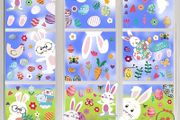 Easter Window Stickers,Easter Decorations,9 Sheets 126 Pcs Happy Easter Stickers,Easter Bunny Window Clings with Eggs,Carrot,Butterfly,Flower,Easter Crafts for Kids Room Easter Window Decorations (FREE POSTAGE)
