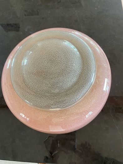 Vintage Original 1970s pink  Glass Hanging Lamp Shade