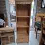 Limed oak shelves and matching wall cabinet / unit Image 2