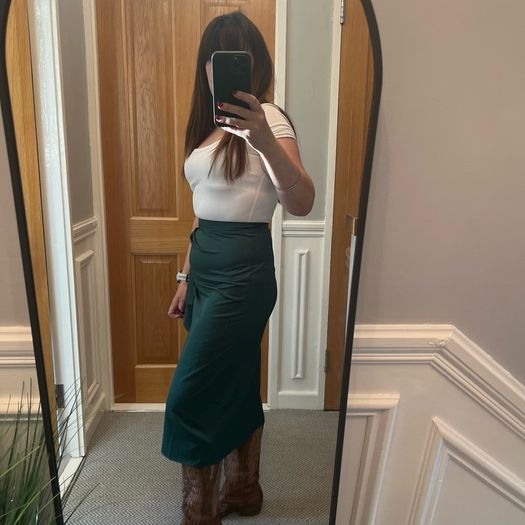 Koton green midi skirt. Size 8