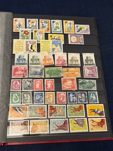 Stamp album with stamps