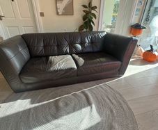 Brown Italian Leather 3+1+1 Sofa Suite