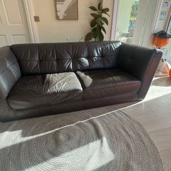 Brown Italian Leather 3+1+1 Sofa Suite