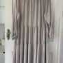 Soft Grey Maternity & Nursing Dress Image 3