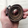 Vintage Swiss Army Military Issued Utility Leather Belt 1950s Image 2