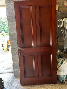 solid teak front door