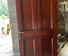 solid teak front door