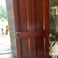 solid teak front door