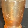 Vintage Amber Carnival Glass  Vase PRICE DROP Image 3