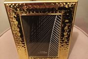 Contemporary hammered gold photo frame