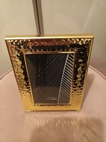 Contemporary hammered gold photo frame