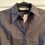 Next NEW cotton black fitted gem/stud-embellished shirt, top, Stretch with Lycra, Size 12, BNWT Image 4