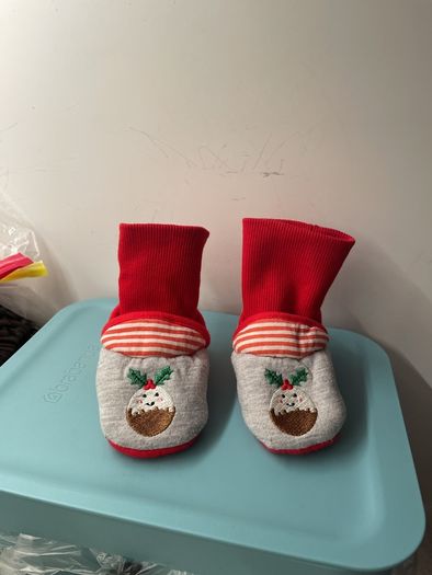 Joules brand baby shoes Christmas theme 6-12 month