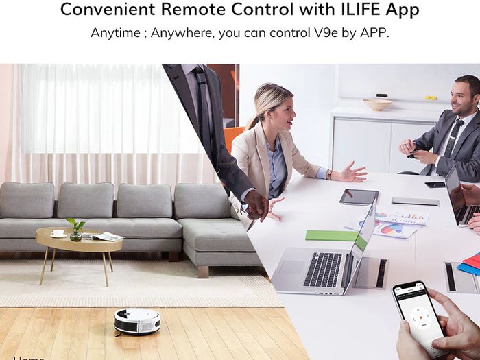 ILIFE V9e Robot Vacuum Cleaner Smart Suction, Dust Box WIFI Cellphones APP ,4000Pa Suction 110 Mins RunTime, Household Tools