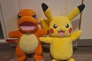 Pikachu &amp; Charmander teddies