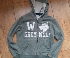 Boys Benetton hoodie Grey Wolf size 7-8 years