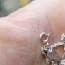 Sweet Sterling Silver 925 & Amethyst Ribbon Design Drop Pendant Necklace 4,4g - L16" Image 5