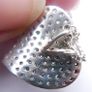 Vintage Sterling Silver 925 Cubic Zirconia Heart Set ring and chain with pendant 12,24g - lent 24" - size O Image 9
