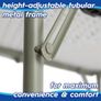 Rectangle Folding Trestle Table - 120cm (4ft) - Black - Height Adjustable Outdoor Folding Table for Picnic, BBQ, Garden, Camping, Wedding Image 4
