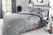 Premium Printed Bedding Sets Double Size, Feather Duvet Quilt Cover, Cotton Blend Bed Covers, Grey MULTIPLE COLOURS/SIZES AVAILABLE (FREE POSTAGE)