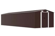 Garden Shed Brown 257x990x181 cm Galvanised steel
