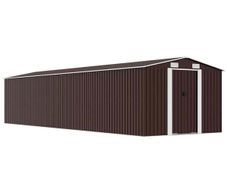 Garden Shed Brown 257x990x181 cm Galvanised steel