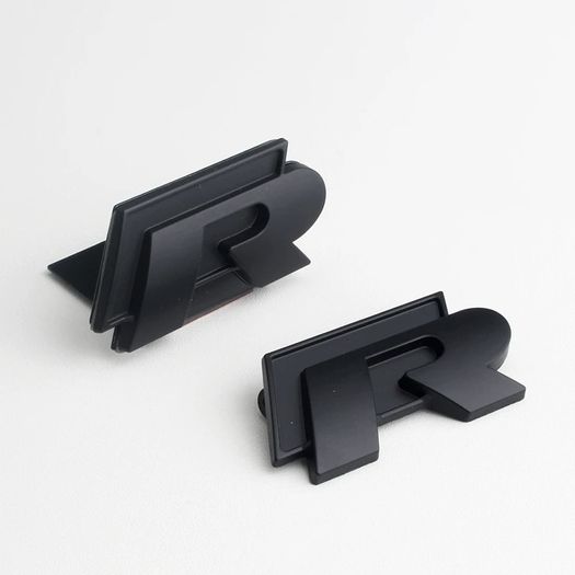 For Rline R Line Logo Polo Passat B5 B7 Golf 3 4 5 Jetta Touareg Bora Beetle 3D Car Front Grille Emblem Side Rear Trunk Badge Sticker