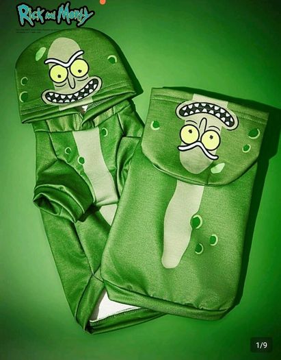 Rick and Morty pickle dog costume medium