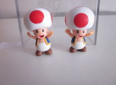 Super Mario Jakks Two Toad Figures 2"