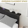 Double Bed Frame with Wooden Storage Shelf Headboard Image 6