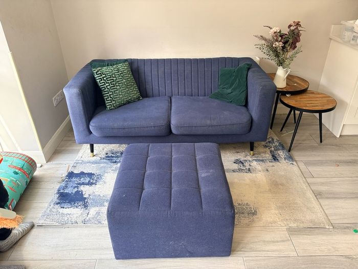 Couch with matching footrest