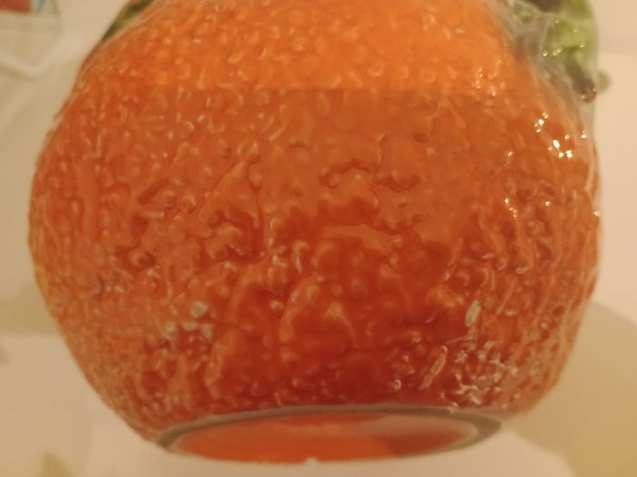 Vintage Bordallo Pinheiro style orange jug
