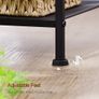 Bedside Table Set of 2, Small Side Table with Fabric Drawer, Sofa Table with Storage Shelf, Nightstand with Metal Frame for Bedroom, Living Room, Dark Grey Image 4
