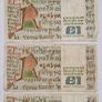 Old Irish Notes - 4 X One Punt Note Image 2
